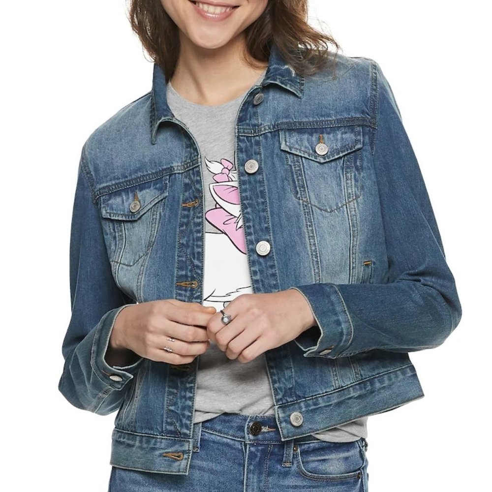 Juniors' Mudd Faded Jean Jacket US L